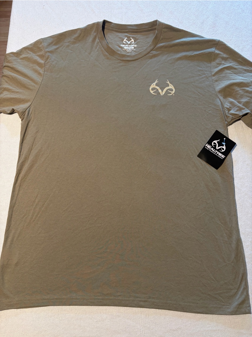 Realtree Olive Green Short Sleeve Logo Tee